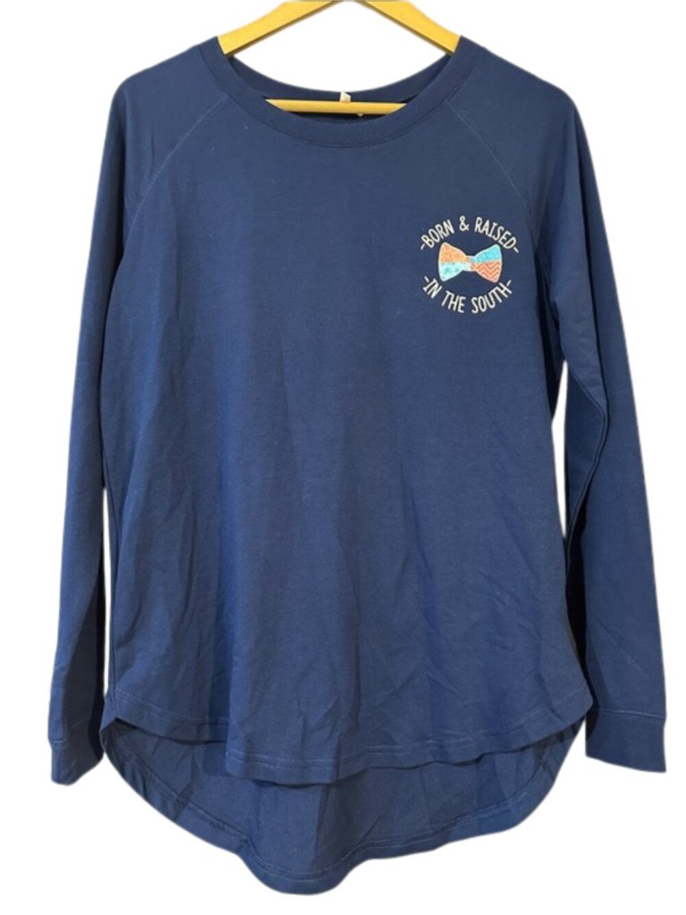 Red Camel Southern Girl Long Sleeve Graphic Sweater Navy Blue Size S - Picture 2 of 6